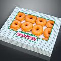Delicious Fresh Mary Anne Donuts In Green Polka Dot Box