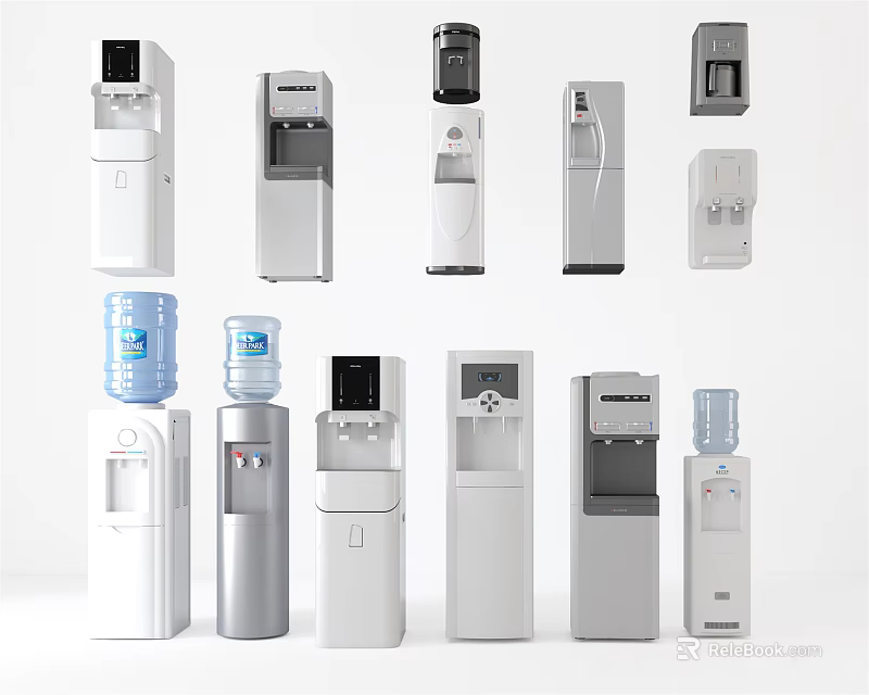 Daily Electrical Appliances Water Dispensers in Various Modern Styles for Home Use 3d model 