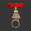 Heavy Duty Brass Valve With Red Handle For Plumbing Hardware Tool