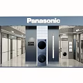 Panasonic Mall Store Featuring Modern Home Appliances Washing Machines And Display Area
