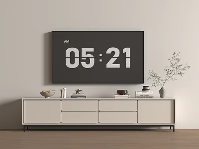 Modern Cream TV Cabinet Bedroom Cabinet Combination Side Cabinet Floor Cabinet 3d model