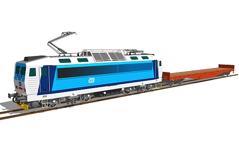 modern electric locomotive 3d model