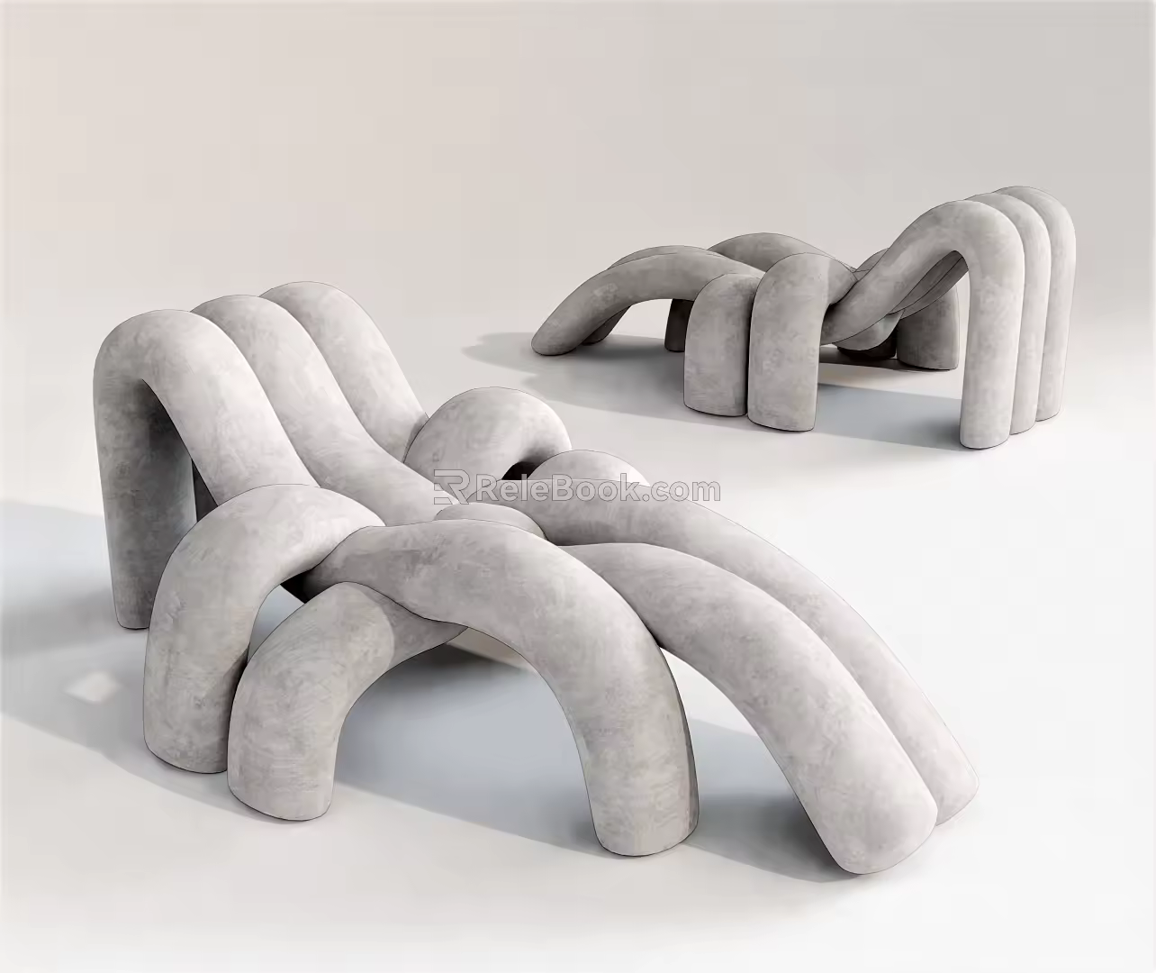 Modern Lazy Sofa Single Sofa Casual Sofa Master Sand 3d model