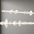 Modern White Gold Wave Shaped Pendant Lights With Elegant Textured Design
