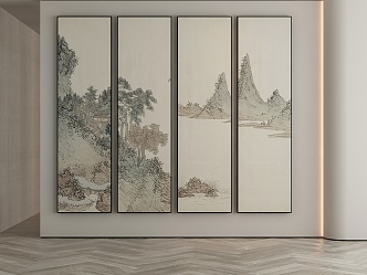 New Chinese Decorative Painting 3d model