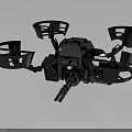 Professional Grade Compact Drone With Four Rotors And Black Body Design