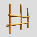 Rustic Bamboo Fence With Simple Crossed Slats Design For Garden Decoration