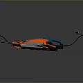 Butterfly Shaped Toy Featuring Orange Blue Black Wings And Connected Wire Design