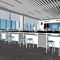 Modern laboratory tables and chairs experimental equipment school classroom desks and chairs desks 3d model