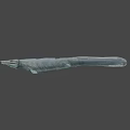 Prehistoric Marine Reptile 3D Model With Long Snout And Sharp Teeth 3d model
