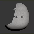 Egg Shaped Modern Leisure Chair With White Exterior Brown Cushion Blue Base