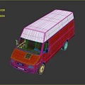 Modern Bus Van Box Car Bus 3d model