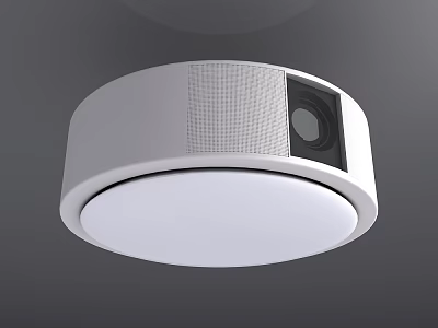 Modern Meeting Room Ceiling Light Fixture With Integrated Speaker And Lighting 3d model