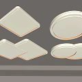 Modern Round and Square Ceiling Lights with Double Design for Home Interior