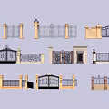 European-style gate 3d model
