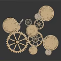 Mechanical Gear Components Including Circular Metal Parts And Gear Sets