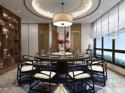 New Chinese-style private room tea room 3d model