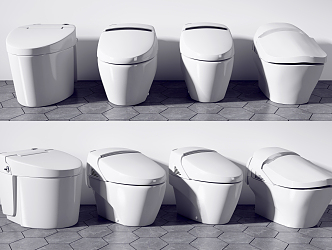 Modern toilet 3d model