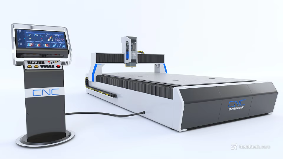 High Precision CNC Industrial Equipment With Automated Metal Cutting And Manufacturing Features 3d model 