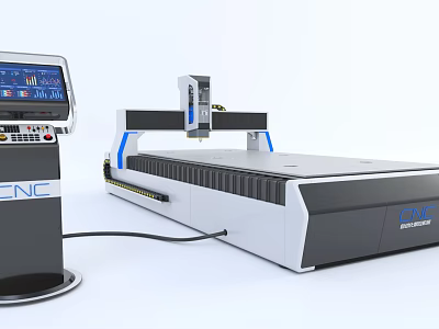 High Precision CNC Industrial Equipment With Automated Metal Cutting And Manufacturing Features 3d model