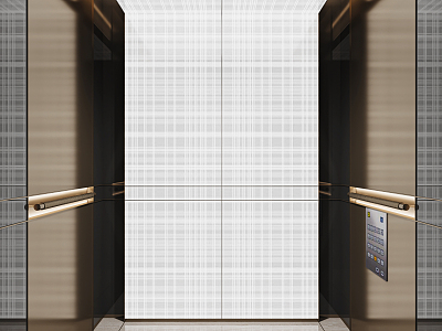 Modern elevator car elevator bridge box 3d model