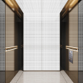 Modern elevator car elevator bridge box 3d model