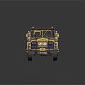 Vintage Off Road Car With Blue Body Gold Accents And White Roof Ornate Decorations
