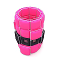 Pink Inflatable Decorative Model With Stacked Layers And Black Middle Section 3d model