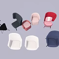 Office Chairs In Various Colors With Multiple Styles And Diverse Designs 3d model