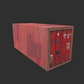 Red Shipping Container Building Structure With Modern Converted Design Elements