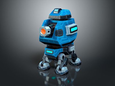 laser tower turret turntable sci-fi tower defense 3d model