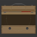 Open Wooden Toolbox With Portable Handle And Various Tools Inside