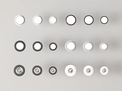 Modern downlight spotlight combination 3d model