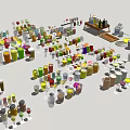 Snack Shop With Wide Variety Of Colorful Cups Bottles And Glassware