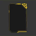 Modern Decorative Furniture Frame With Black Body And Yellow Geometric Accents