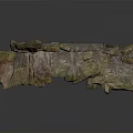 Ancient Stone Structure With Carved Details And Weathered Moss Covered Surface 3d model