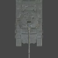 Dark Green Military Tank With Long Barrel Tracks And Armored Turret Design