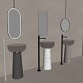 Quiet Pillar Basin Table Basin Wash Basin 3d model