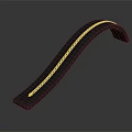 Elegant Curved Display Shelf With Black Frame And Gold Chain Decoration For Retail