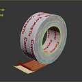 Conrofix White Double Sided Tape With Red Text For Daily Household Use 3d model