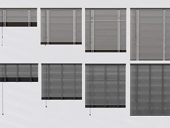 Modern venetian blinds venetian blinds curtains 3d model