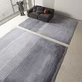 Gray Textured Square Rugs For Modern Living Room With Sofa And Window