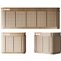 Modern Wooden Reception Desk Design For Office Front With Storage Cabinets