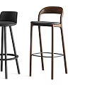 Assorted Bar Stools With Modern Designs Wooden Legs And Multiple Color Options