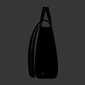 Black Leather Tote Bag With Structured Design Logo Detail And Leather Handles