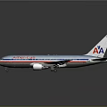 American Airlines Blue White Red Scale Model Airplane For Space Aerospace Collection