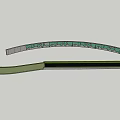 Outdoor Garden Landscape Design With Green Serrated Edge Decorative Strips