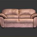 Pink Two Seater Sofa Furniture Design With Soft Cushions And Armrests