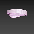 Modern White Circular Ceiling Light With Minimalist Design And Bright Illumination 3d model