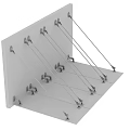 Stainless Steel Glass Support Hardware With Metal Brackets Connectors And Fixings